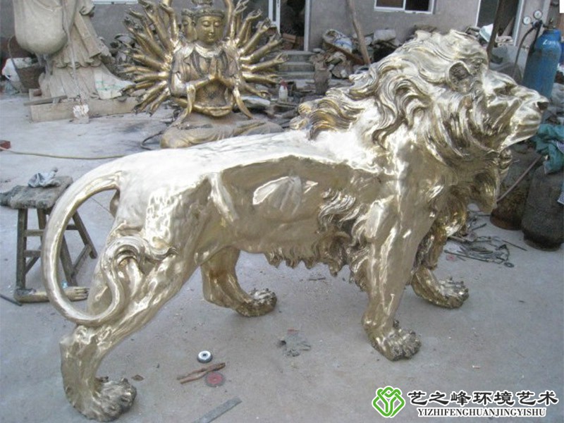 雄狮铜雕塑