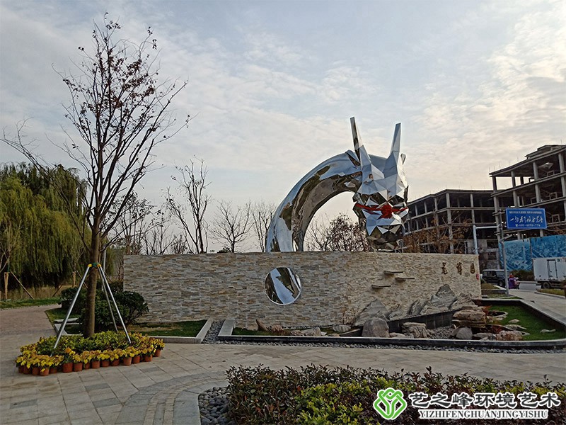 公园中国龙不锈钢雕塑