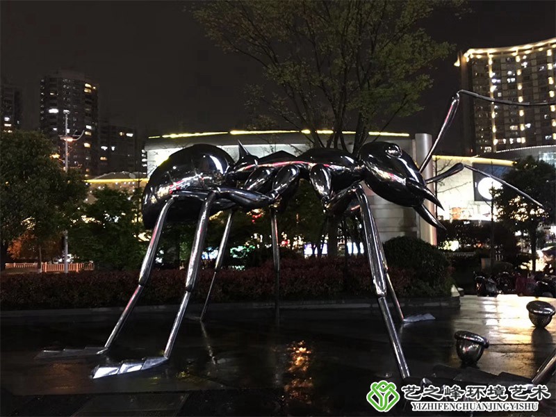 广场蚂蚁不锈钢雕塑