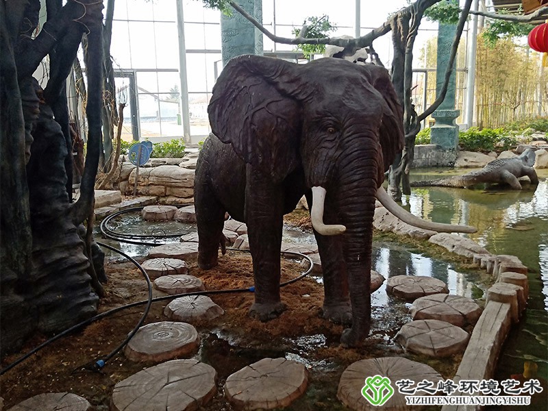 景区大象水泥雕塑
