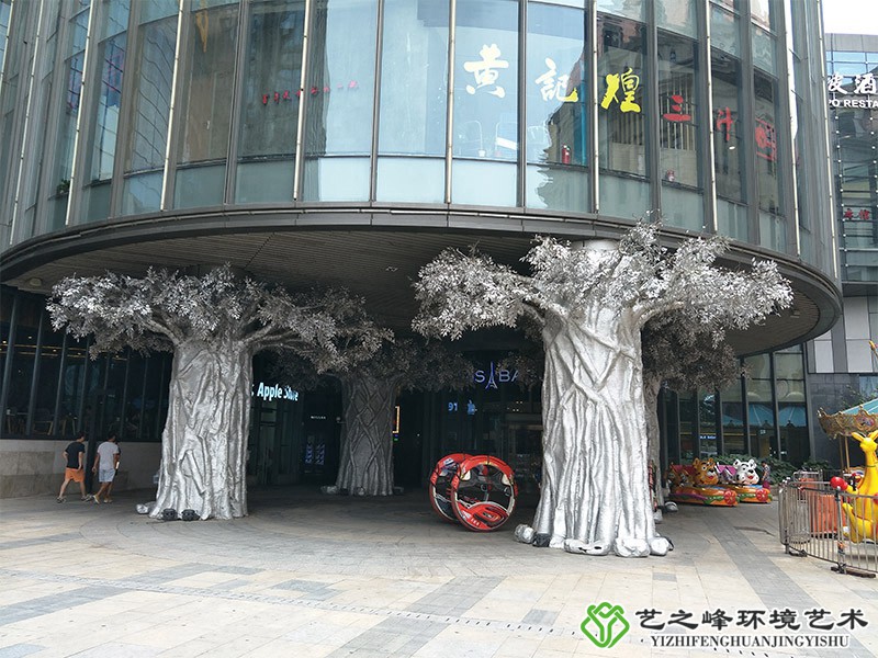 商业区装饰假山假树